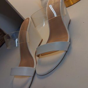White Wedge Heels